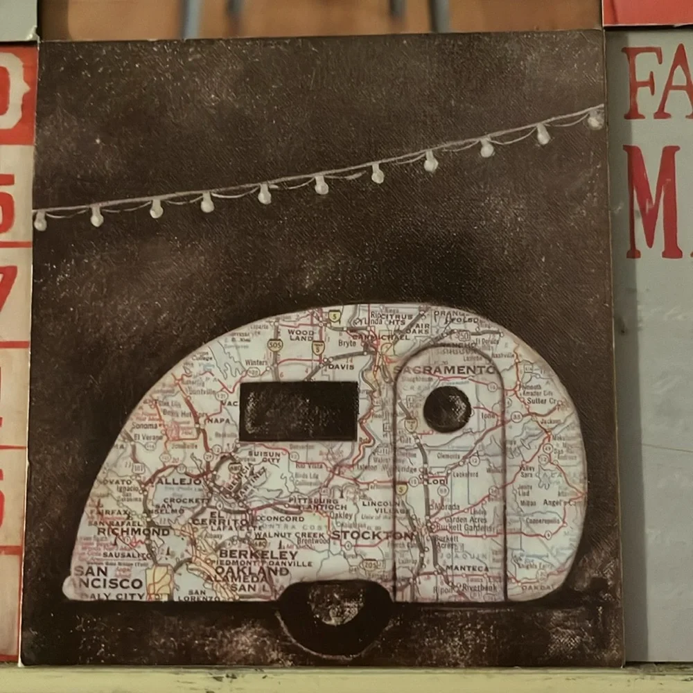 Red Nostalgia by Mandy Lynne Vintage Style Wall Art 12 1/2 x 16 1/2